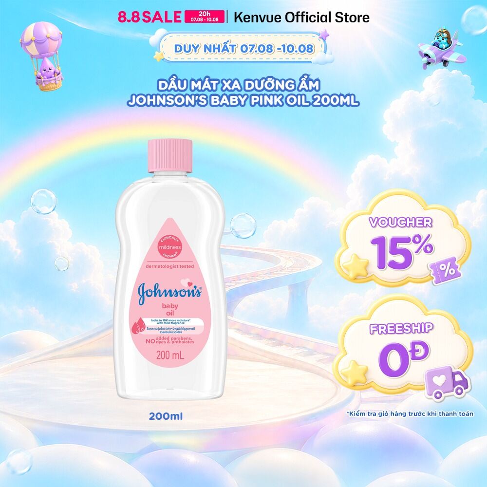 Dầu mát xa Johnsons Baby Oil 200ml