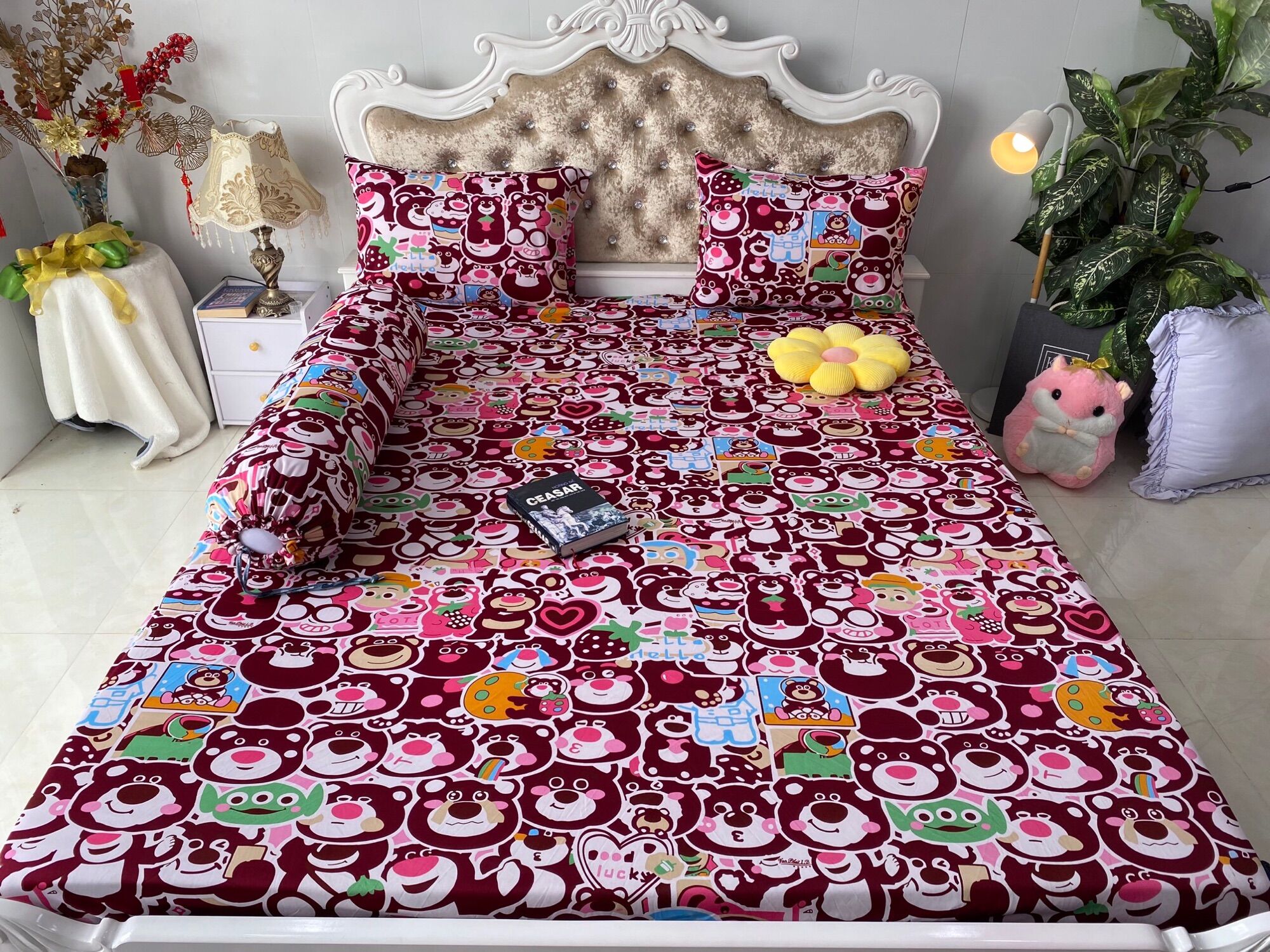 Bộ 4 món drap/ga áo gối THUN LẠNH HÀN QUỐC