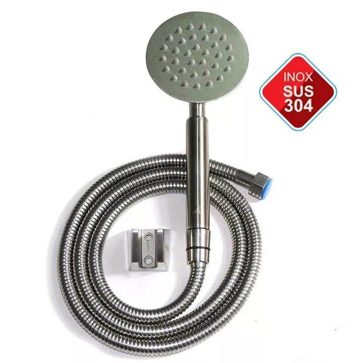 Củ sen tắm lạnh, vòi sen tắm lạnh inox 304 cao cấp, vòi hoa sen dây sen inox nước cực mạnh