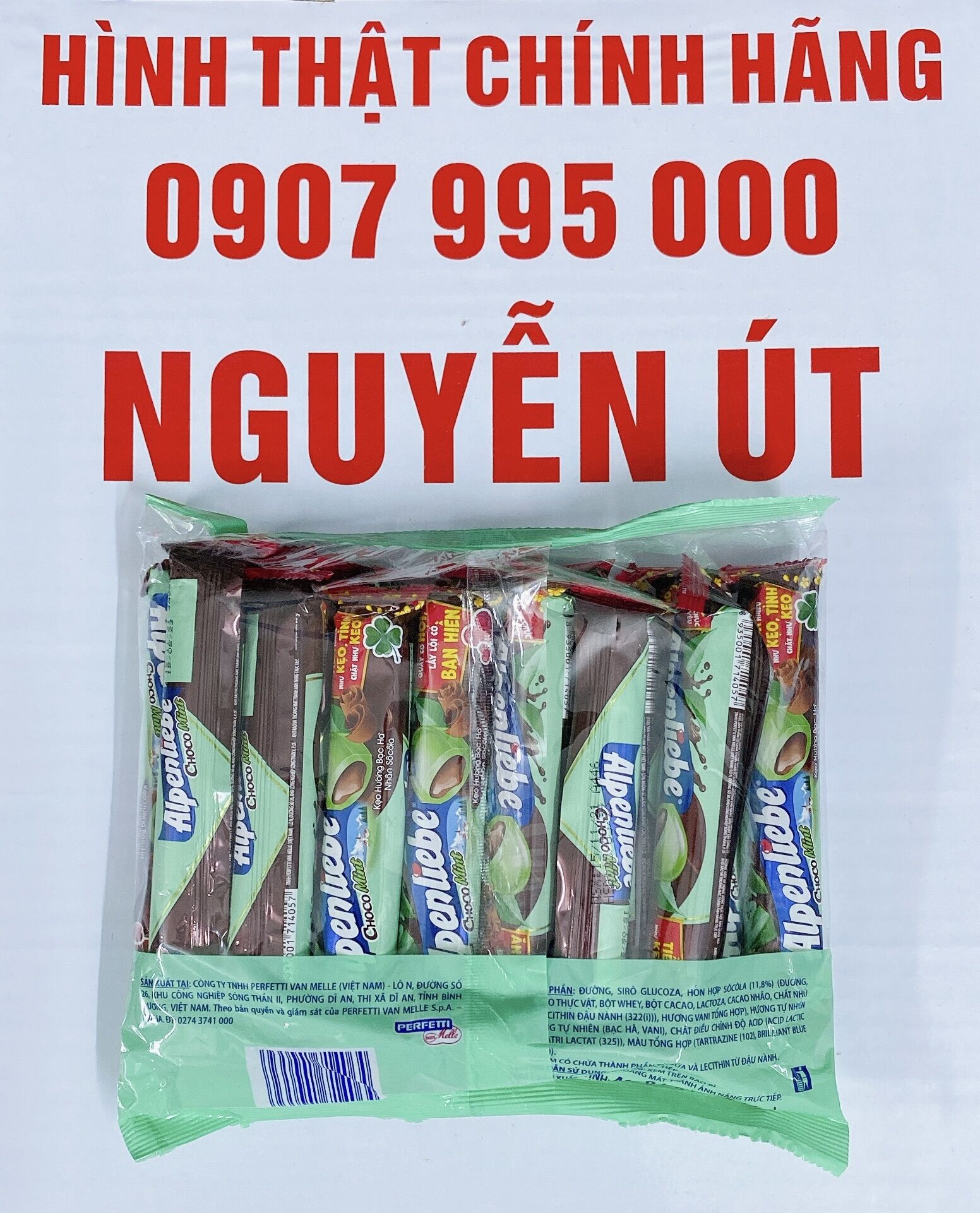 Kẹo alpenliebe choco mint socola lốc 16 thỏi