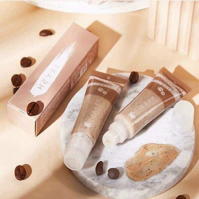 Tuýp tẩy tế bào môi chết tinh chất cafe Heixi