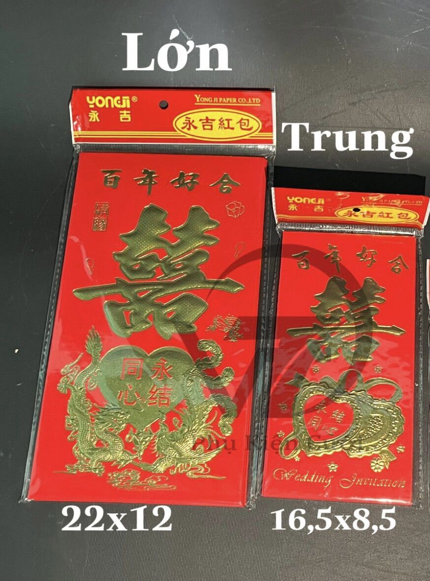 Set 6cái Bao lì xì cưới - Bao lì xì hỷ dùng cho lễ cưới, bê tráp, mâm quả
