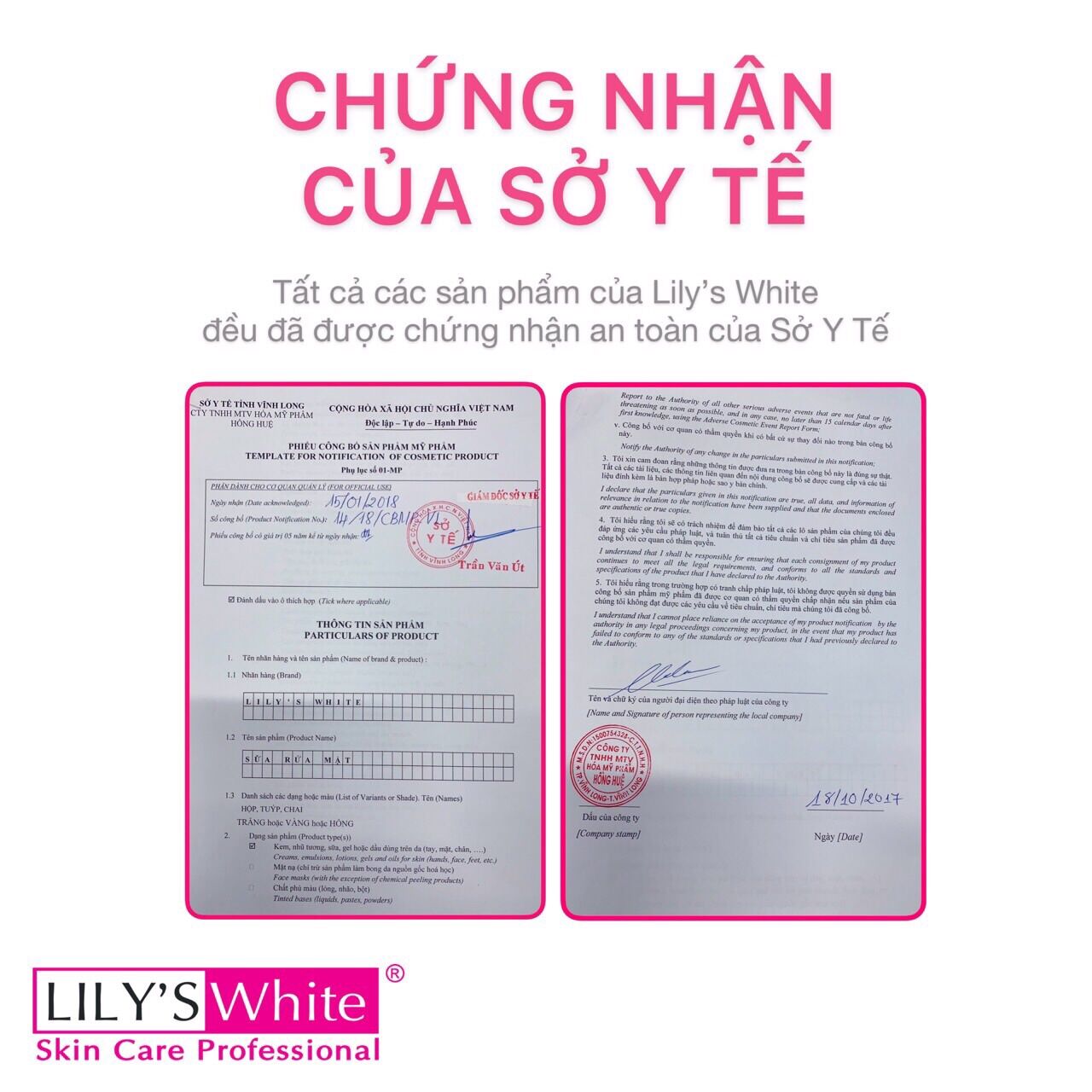 Sữa Rửa Mặt Sạch Nhờn Mờ Thâm Sạm Lily’s White