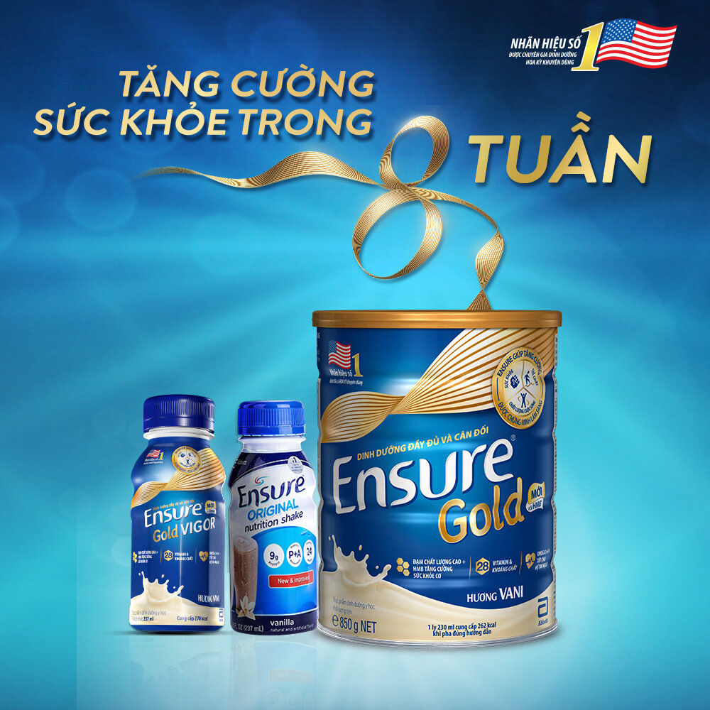 Combo 2 lon Ensure Gold 850g hương Vani