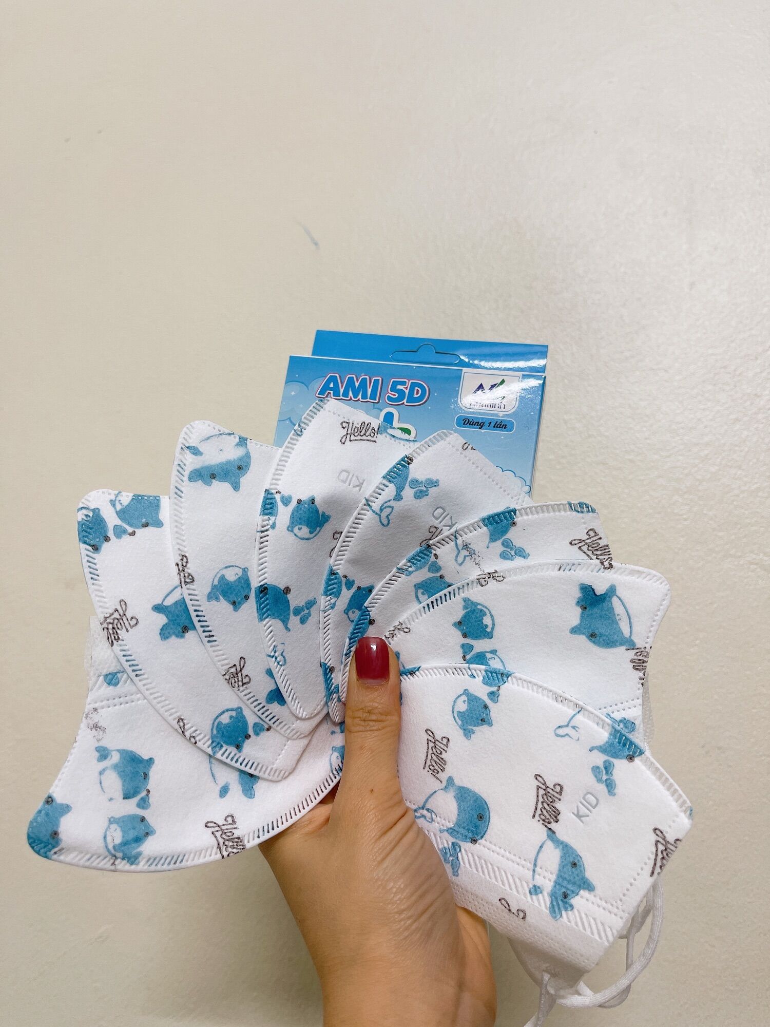 Sỉ 10 hộp khẩu trang 5D trẻ em Ami hàng chính hãng