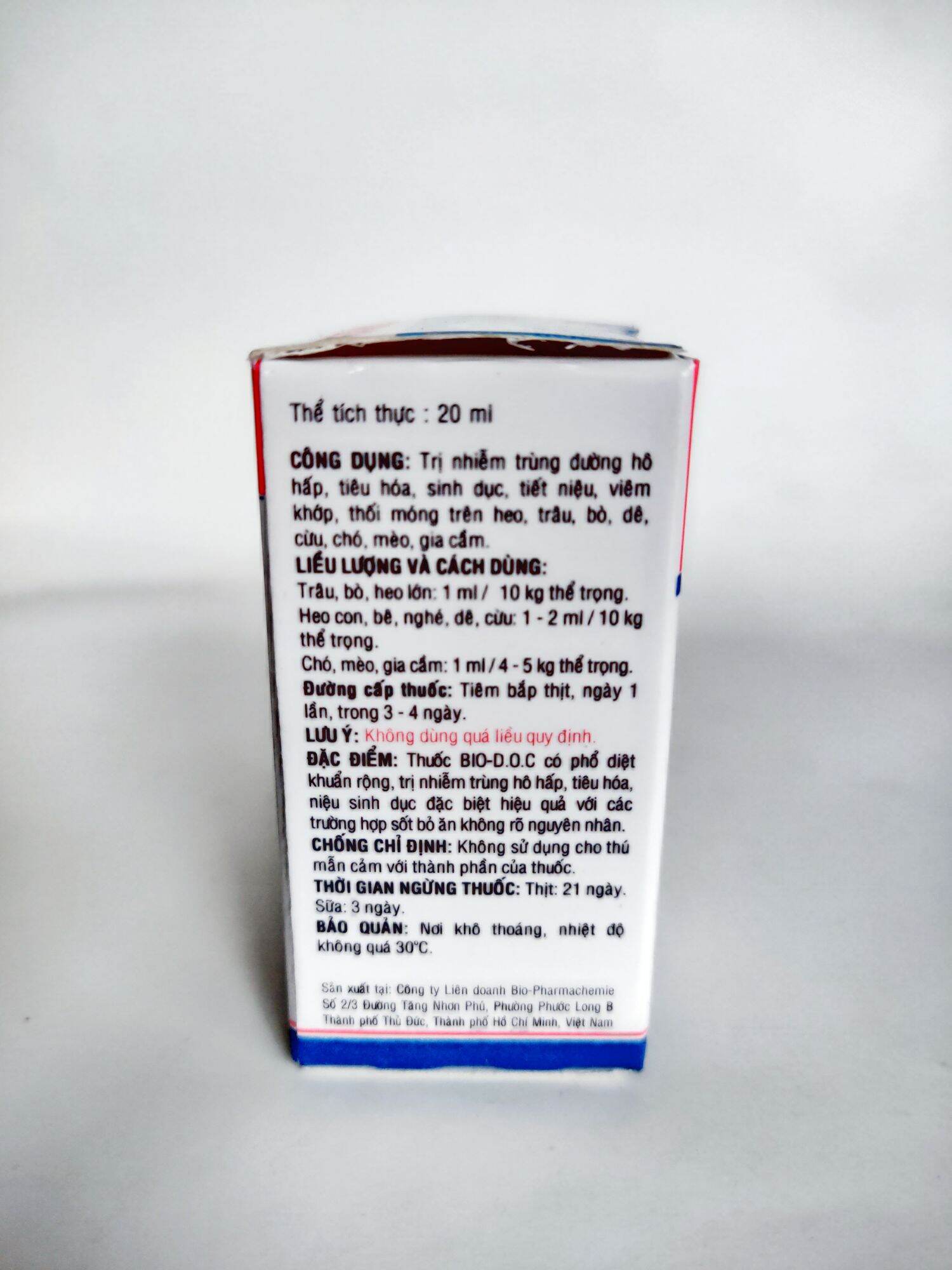 BIO D.O.C tụ huyết trùng cho gà chọi lọ 20ml