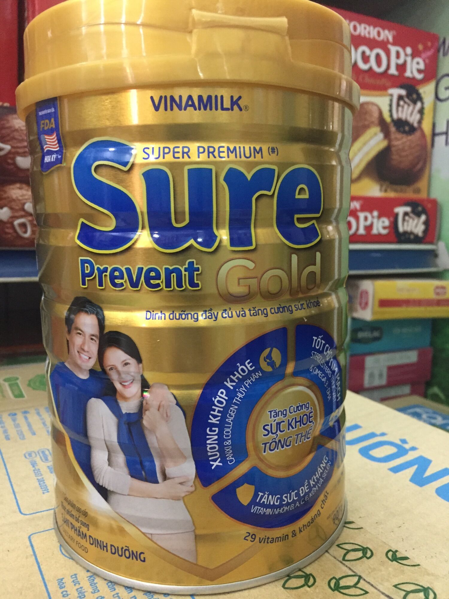 Sữa bột Vinamilk Sure Prevent gold 900g ( Dinh duong cho nguoi lon tuoi )