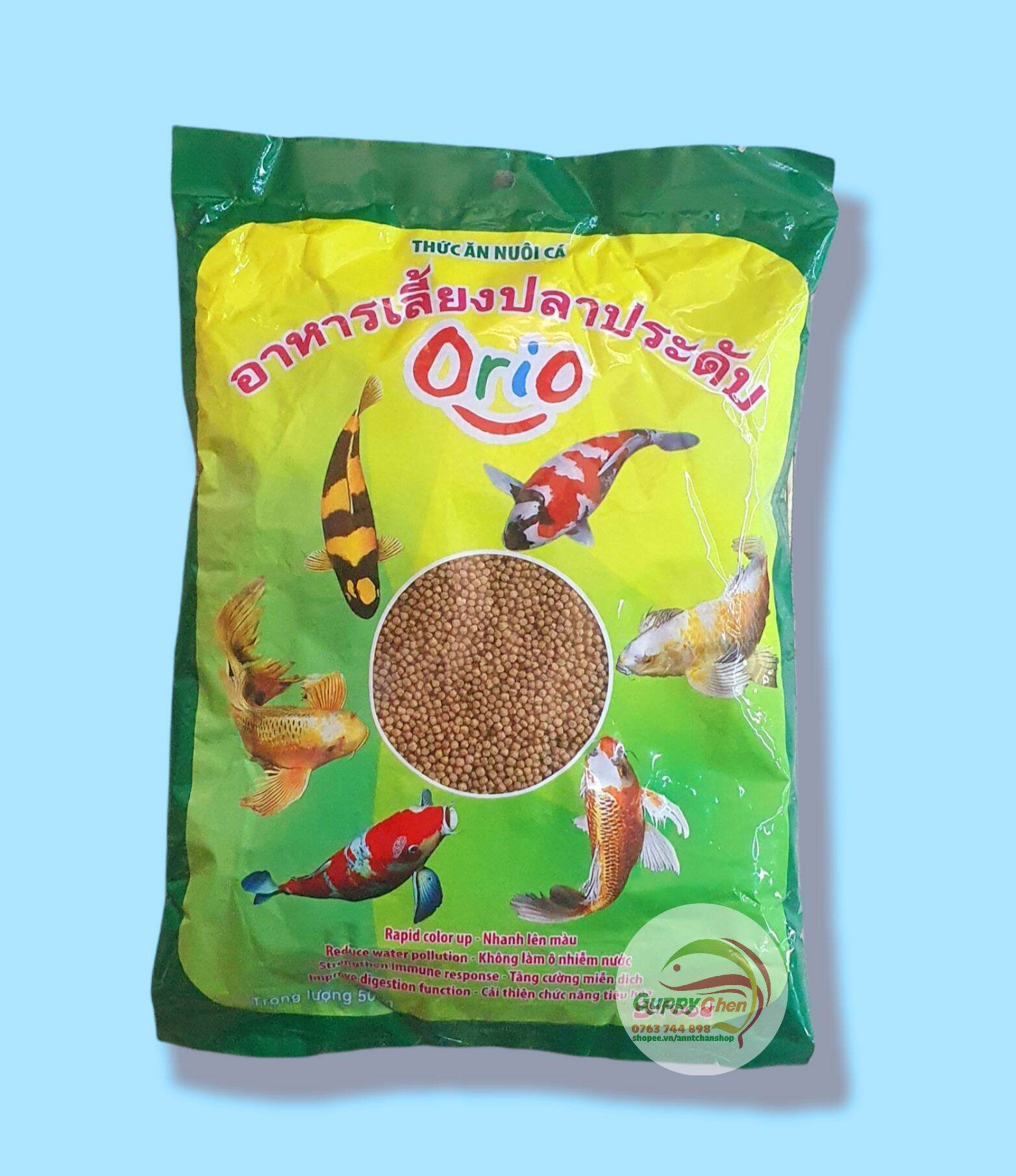 CÁM ORIO HẠT 1LI CHO CÁ CẢNH GÓI 500GR