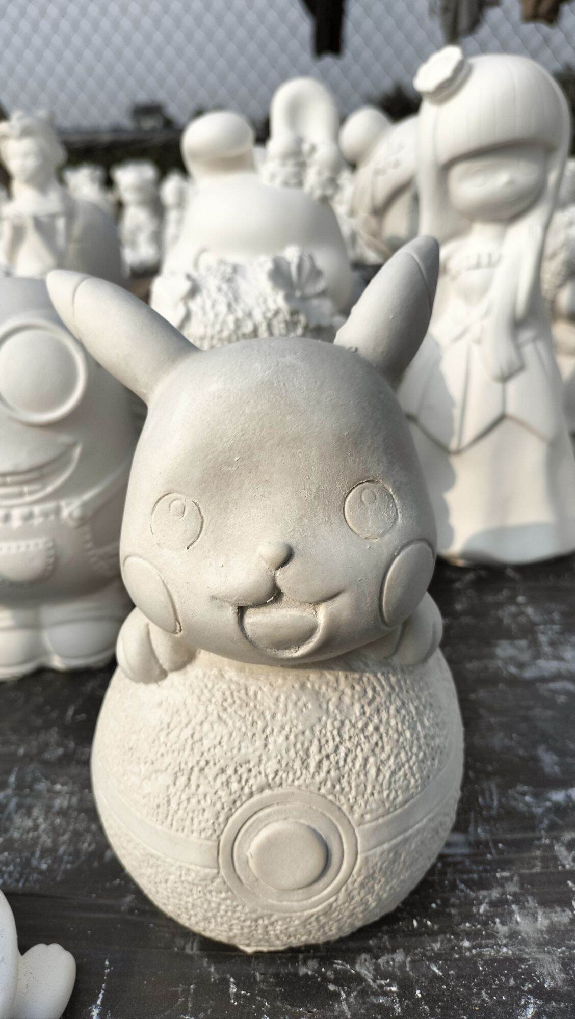 Tượng tô màu thạch cao pikachu size xl
