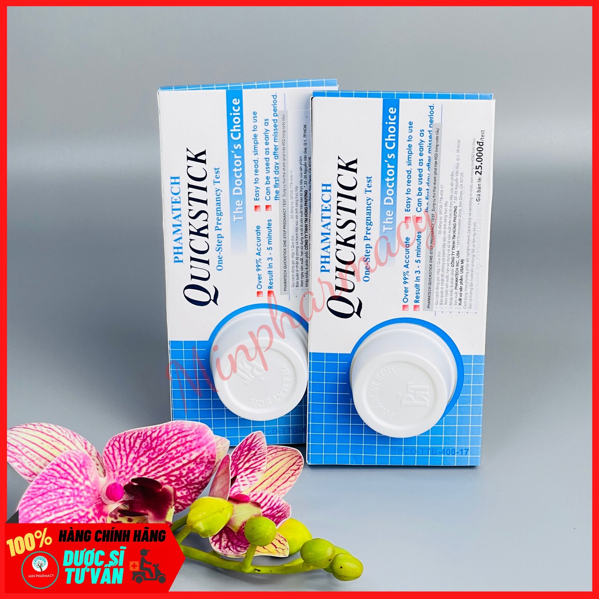 [HCM]Que thử thai nhanh Quickstick (1 cái/hộp) - Minpharmacy