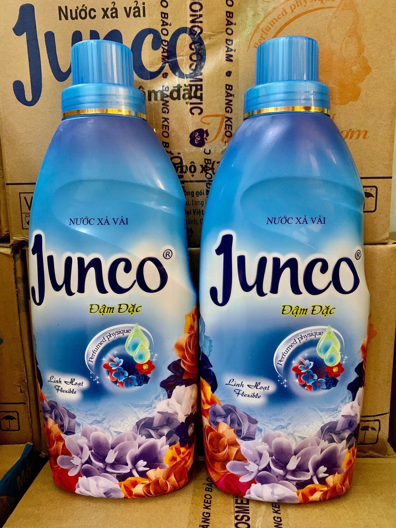 Nước xả vải Junco chai 800ml đậm đặc flexible
