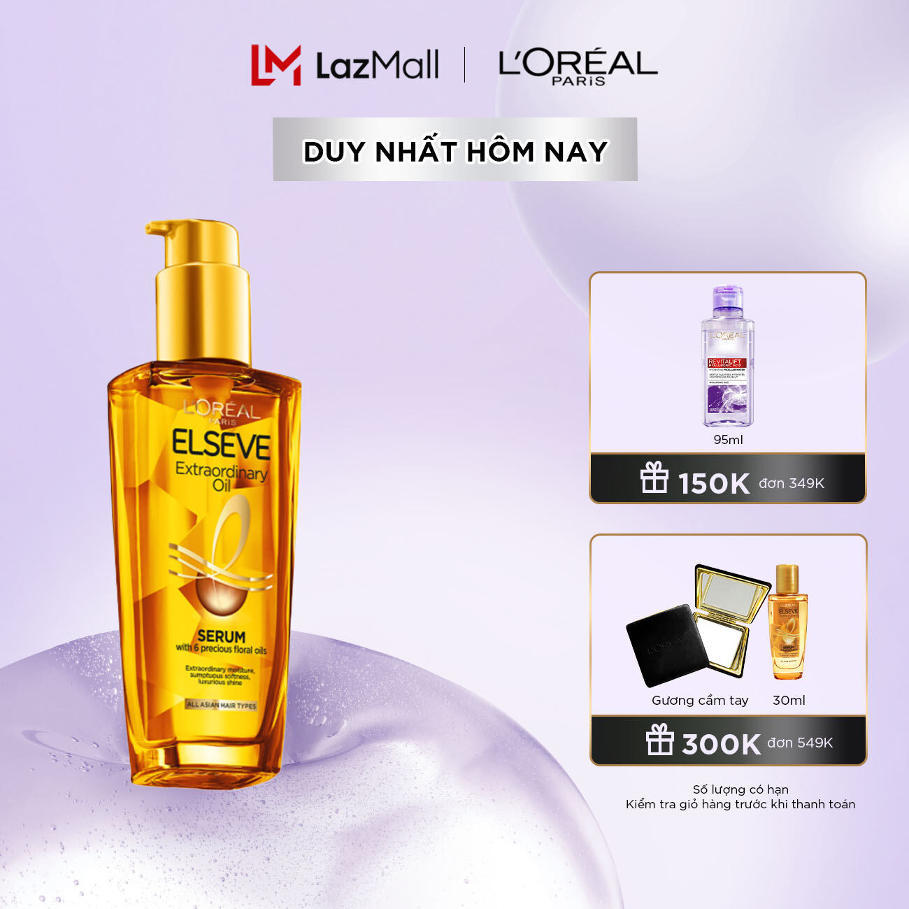 Dầu dưỡng chiết xuất tinh dầu hoa tự nhiên L'Oreal Paris Elseve Extraordinary Oil Ultra Nourishing 100ml