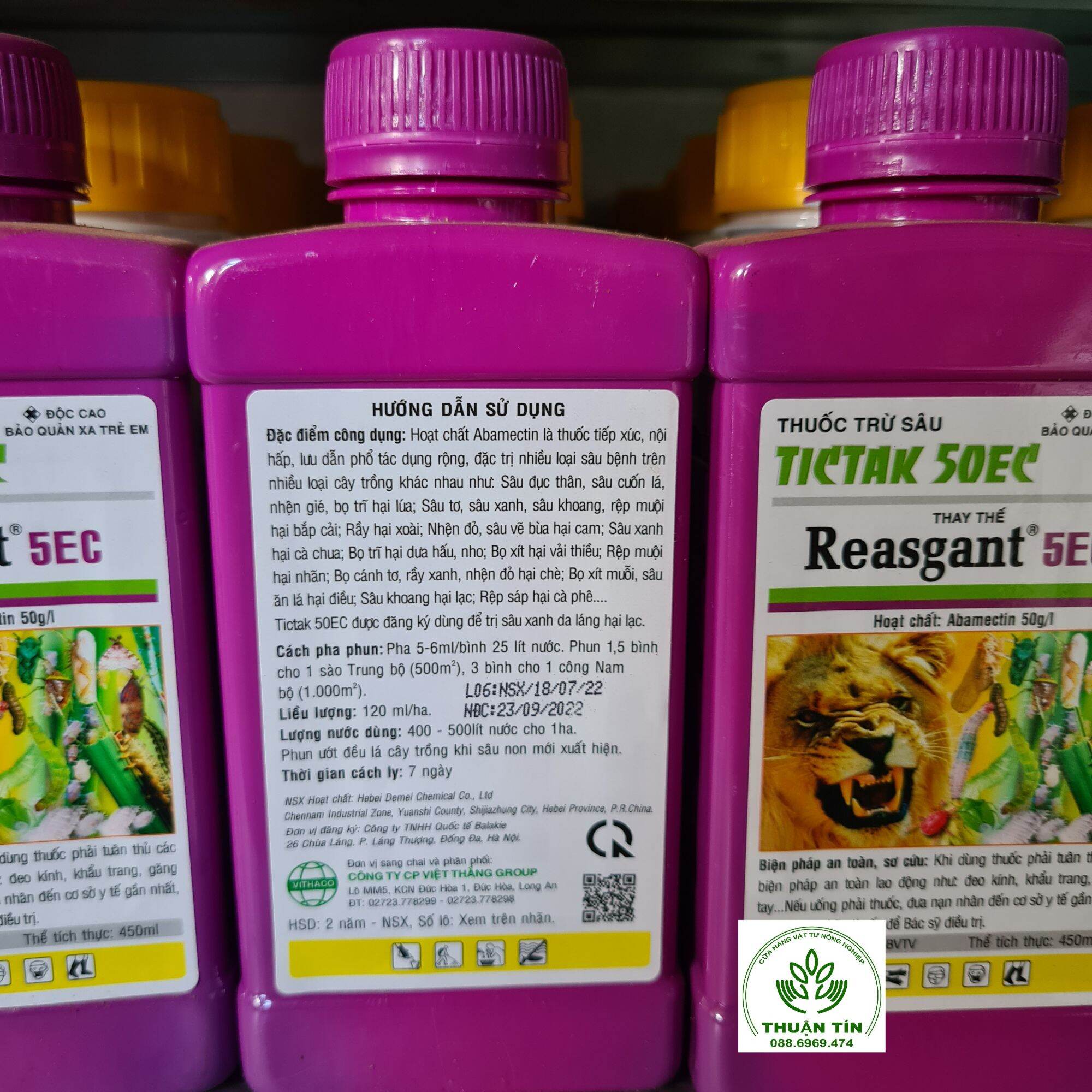 Trừ sâu Reasgant 5EC 450ml
