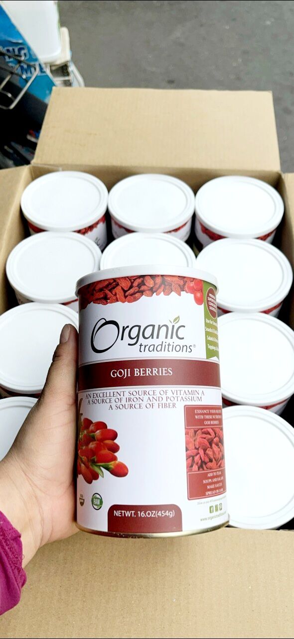 Hạt kỷ tử sấy khô organic traditions mỹ 454g - kỉ tử hữu cơ organic nhập khẩu date mới