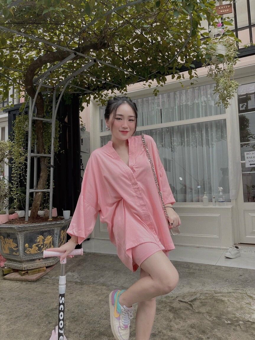 Set bộ áo sơ mi quần đùi ngố siêu đẹp