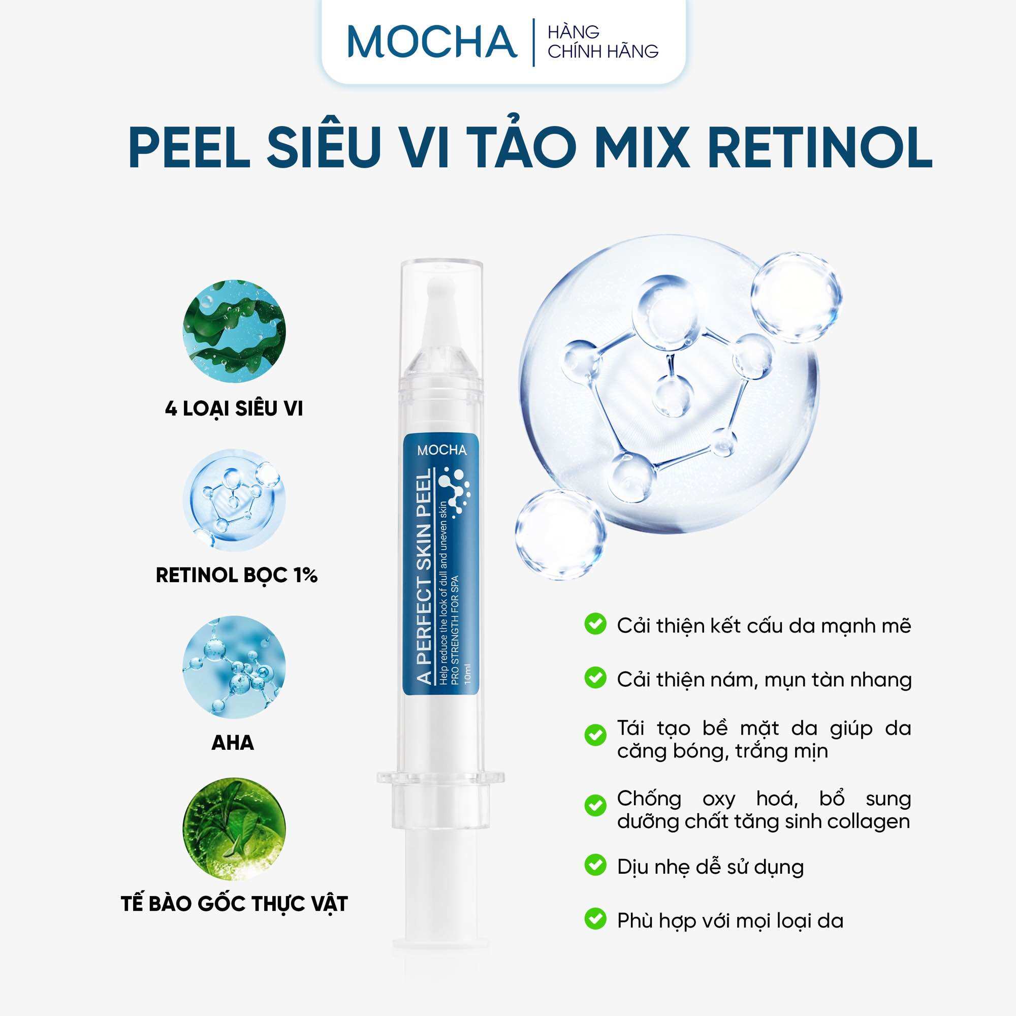 Tặng 5 sp Peel mocha retinol