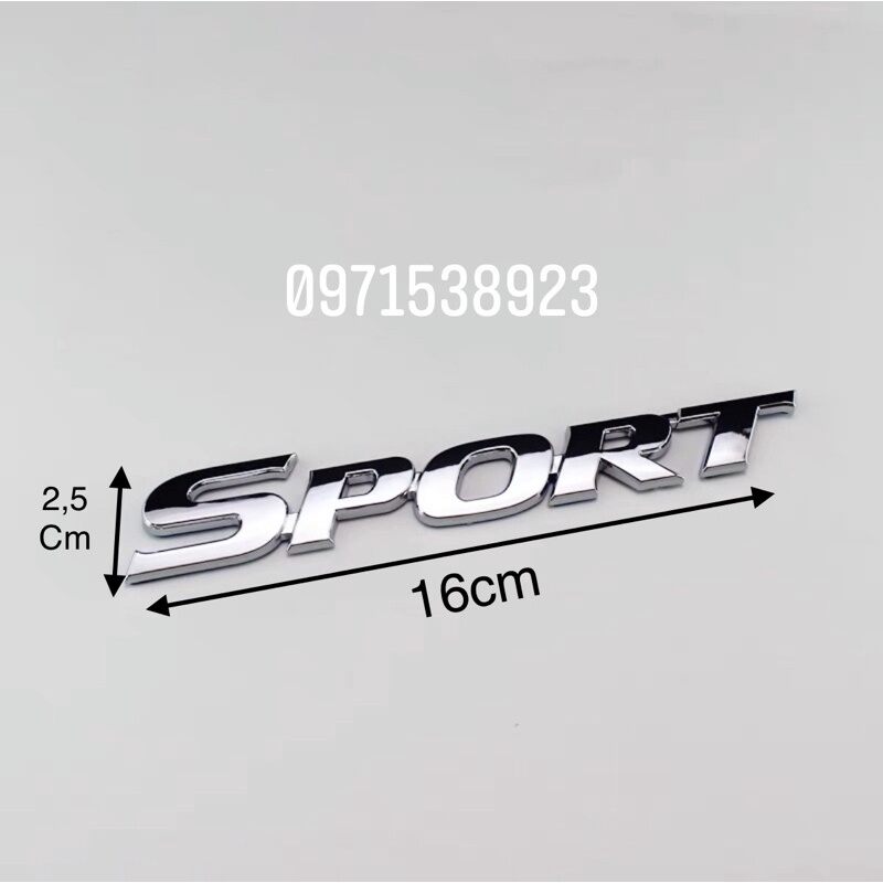 tem chữ SPORT dán thân xe hàng cao cấp