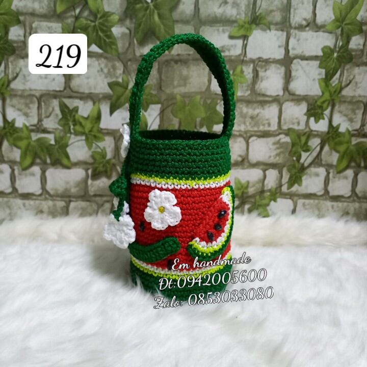 Túi đựng ly giữ nhiệt Handmade nhiều màu (không bao gồm ly)