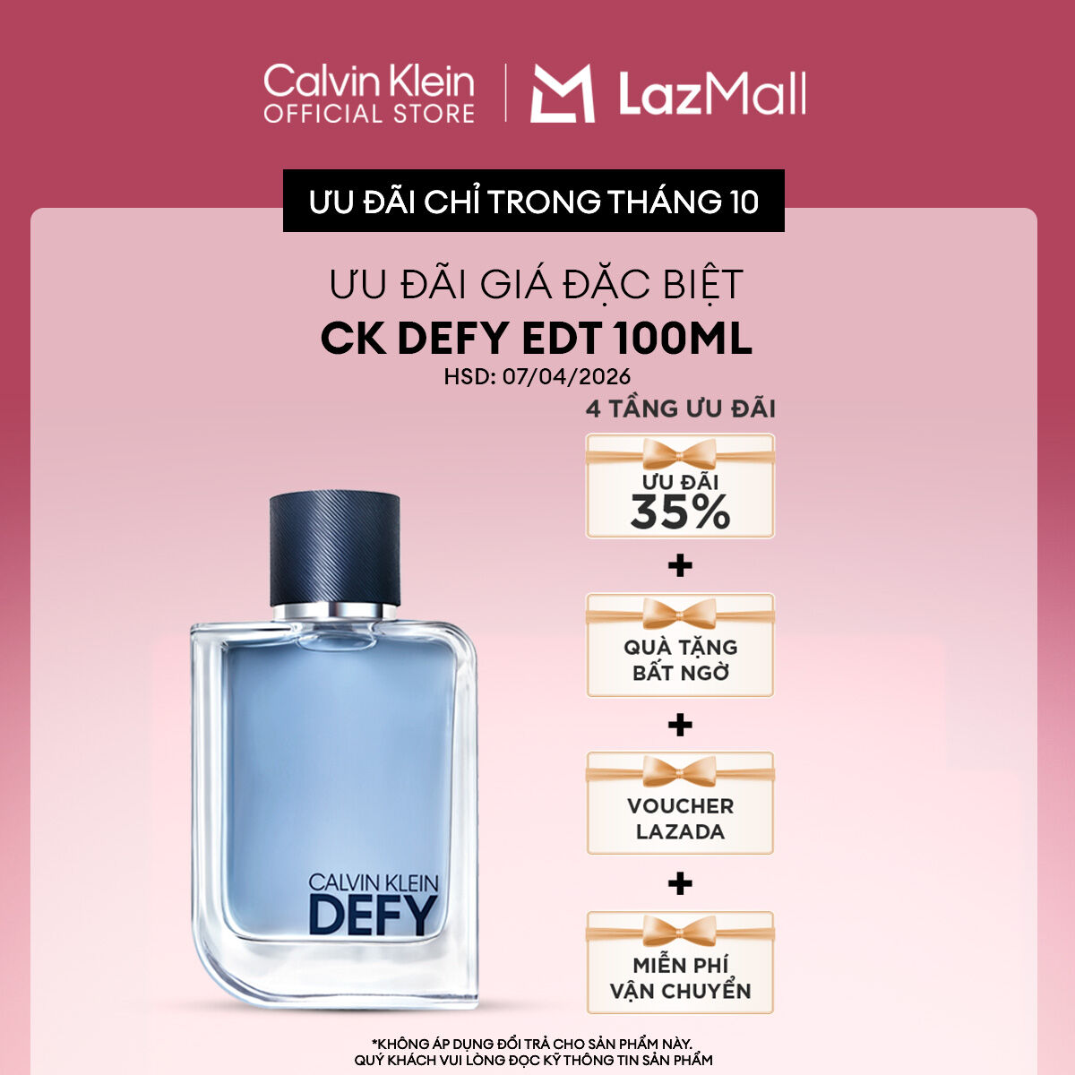[CLEARANCE SALE] Nước Hoa Nam Calvin Klein Defy EDT 100ml