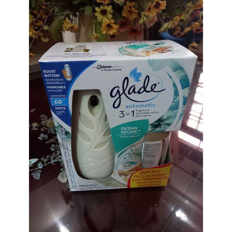 Máy xịt phòng tự động glade hương biển phiêu bồng 3in1
