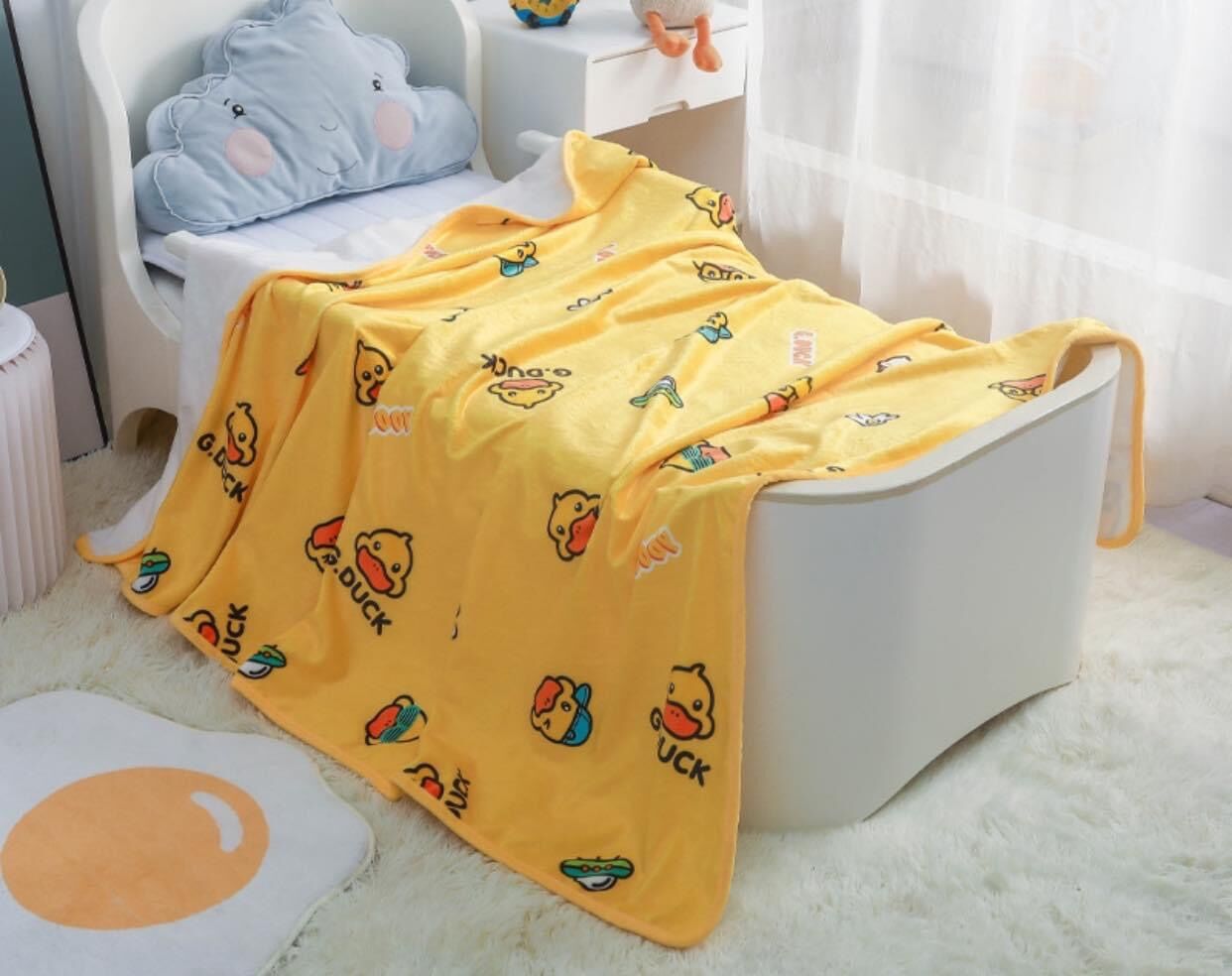mềm lông tuyết , chăn lông cừu con vịt 1mX1m5 cao cấp
