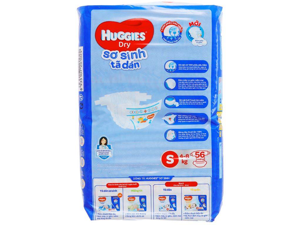 Tã dán Huggies S56 (4 - 8kg).
