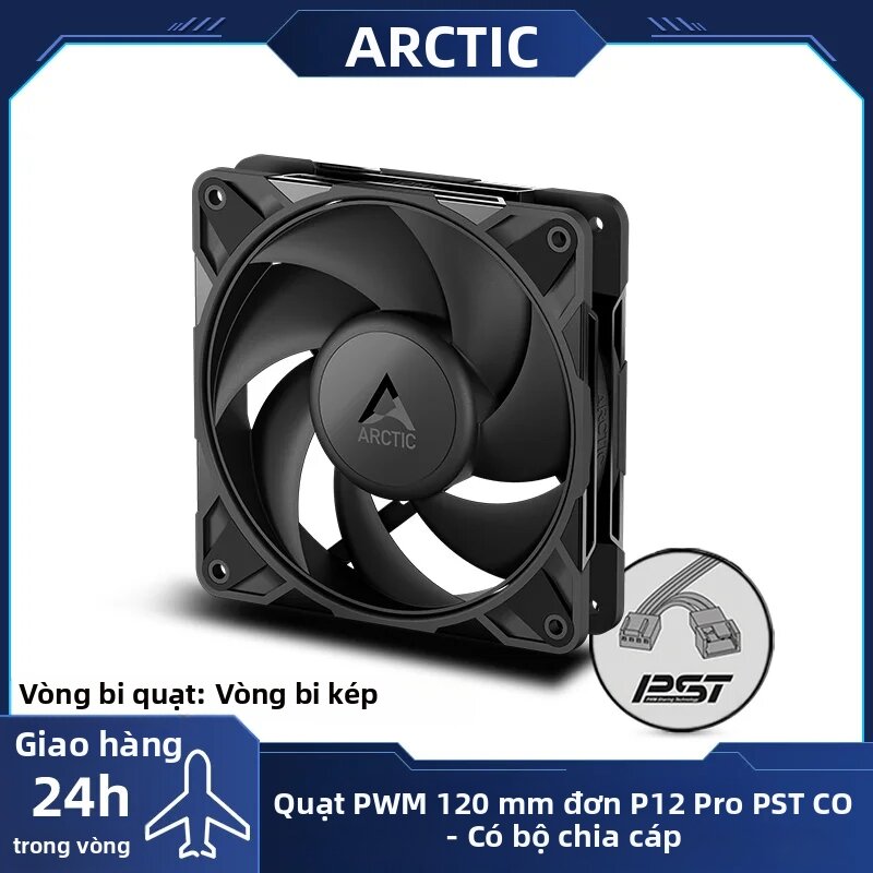 Arctic | Quạt Tản Nhiệt ARCTIC P12 Pro PST CO 120mm, Sử Dụng Bạc Đạn Kép, Công Nghệ PWM, Tốc Độ 400-3000 Vòng/phút Cho Hoạt Động Liên Tục Giá 717,000 Đồng*Miễn phí vận chuyển
