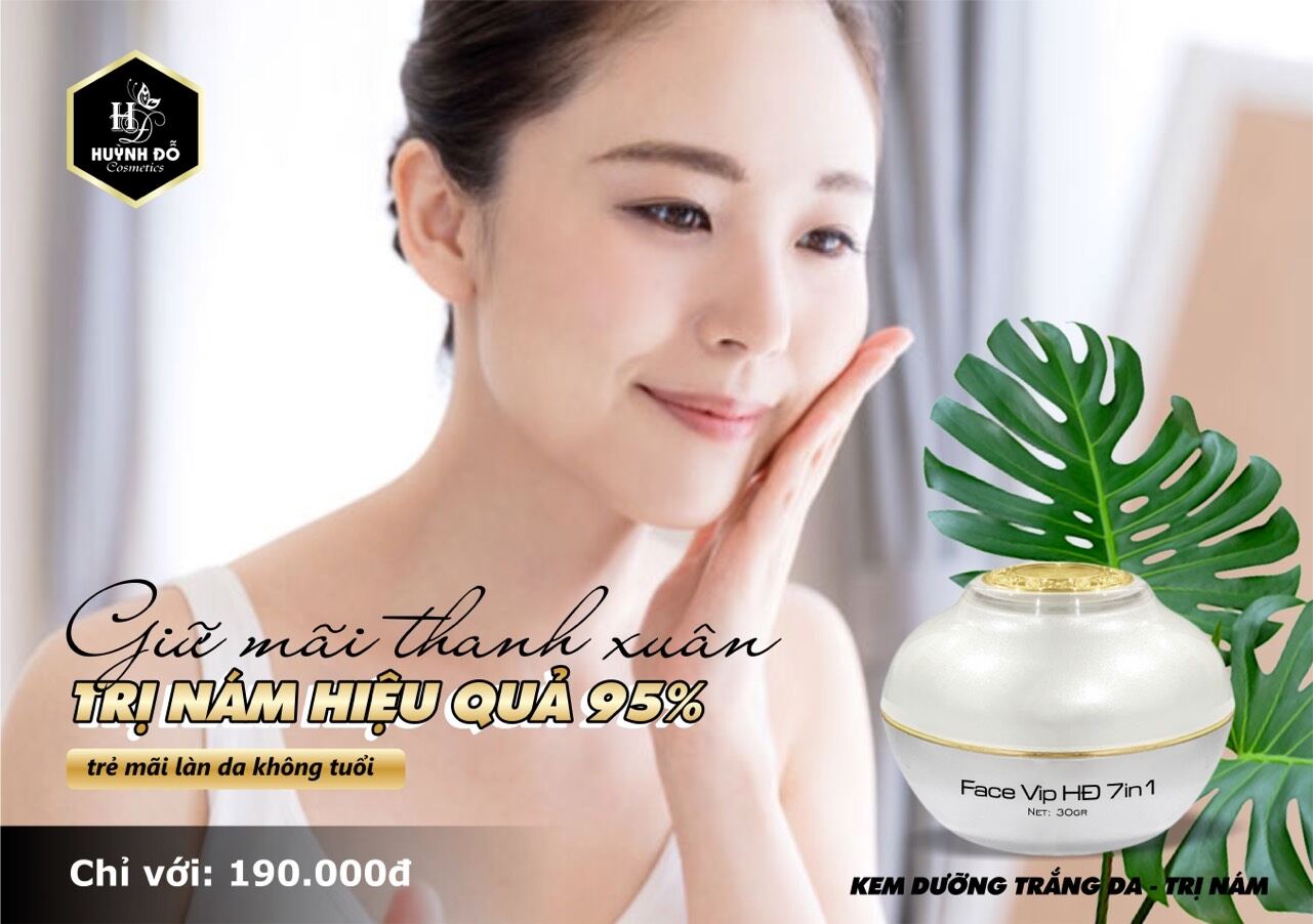 Face vip 7 in 1 huỳnh đỗ 5 hộp 650k tặng kèm serum ủ trắng da