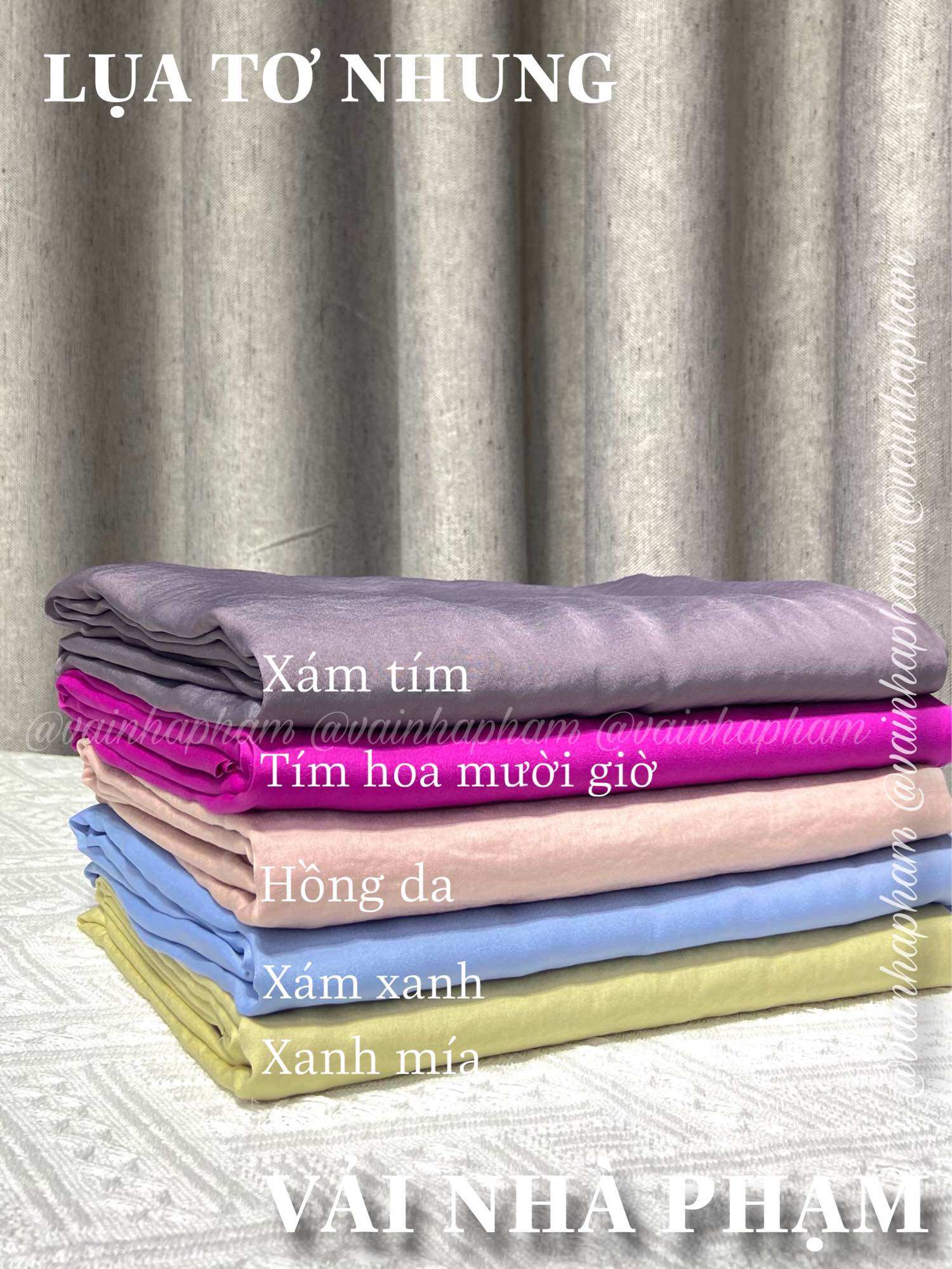 VẢI LỤA TƠ NHUNG-LỤA TƠ NHĂN-KHỔ 1.5M-VẢI NHÀ PHẠM