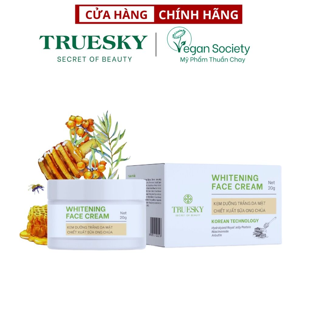 Kem dưỡng trắng da mặt truesky chiếc xuất sữa ong chúa 20g