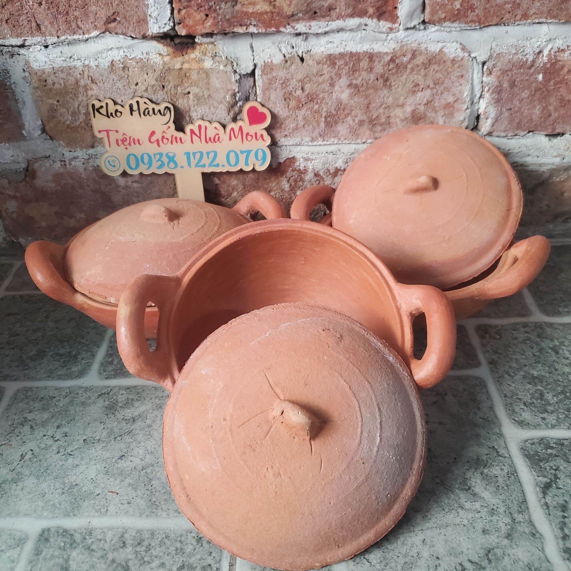 🌿💢Nồi đất Miền Tây 2 Quai dày size 17cm💥🌿 (nắp nồi không đẹp)🤑