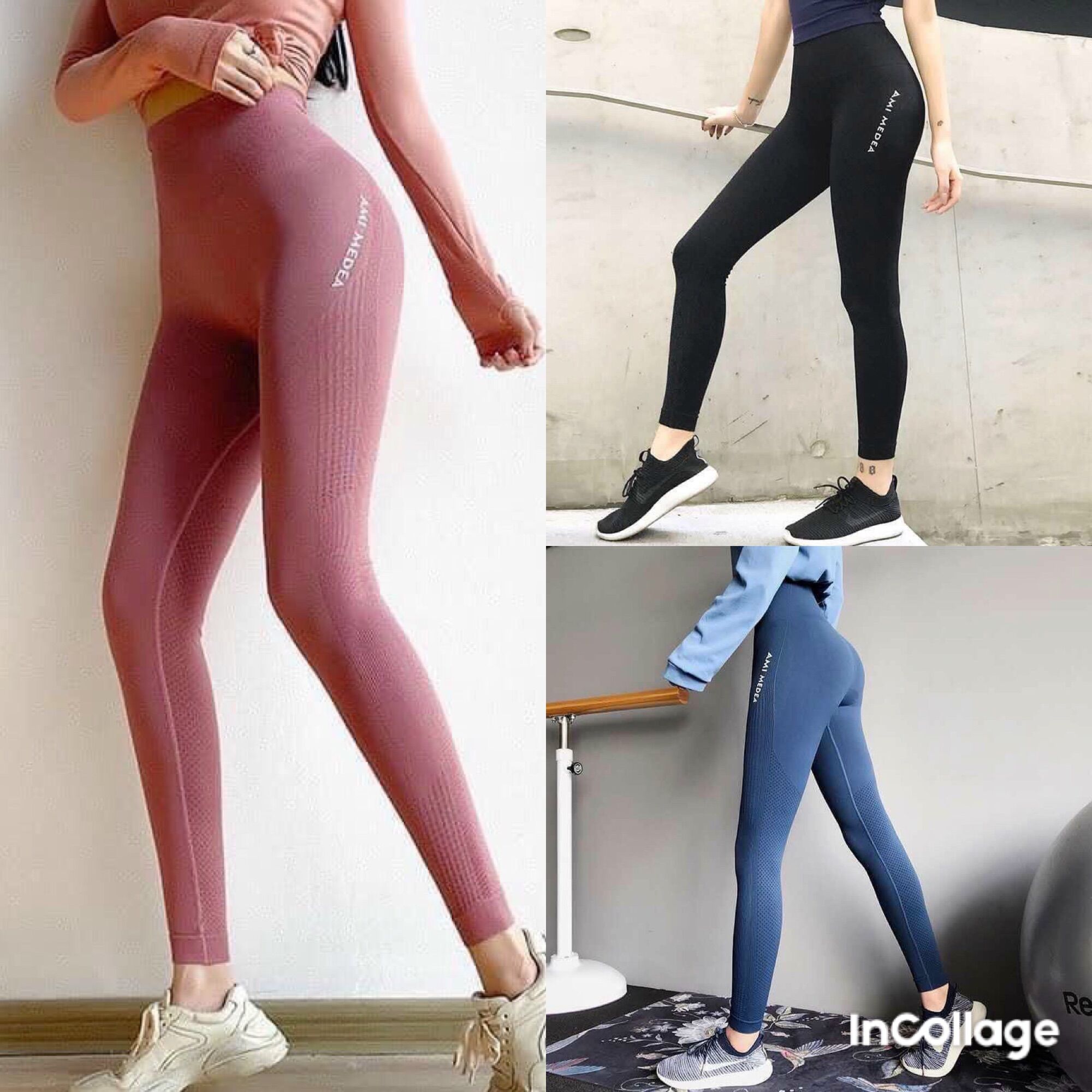 Quần dệt Ami nâng mông tập gym thể thao yoga nữ
