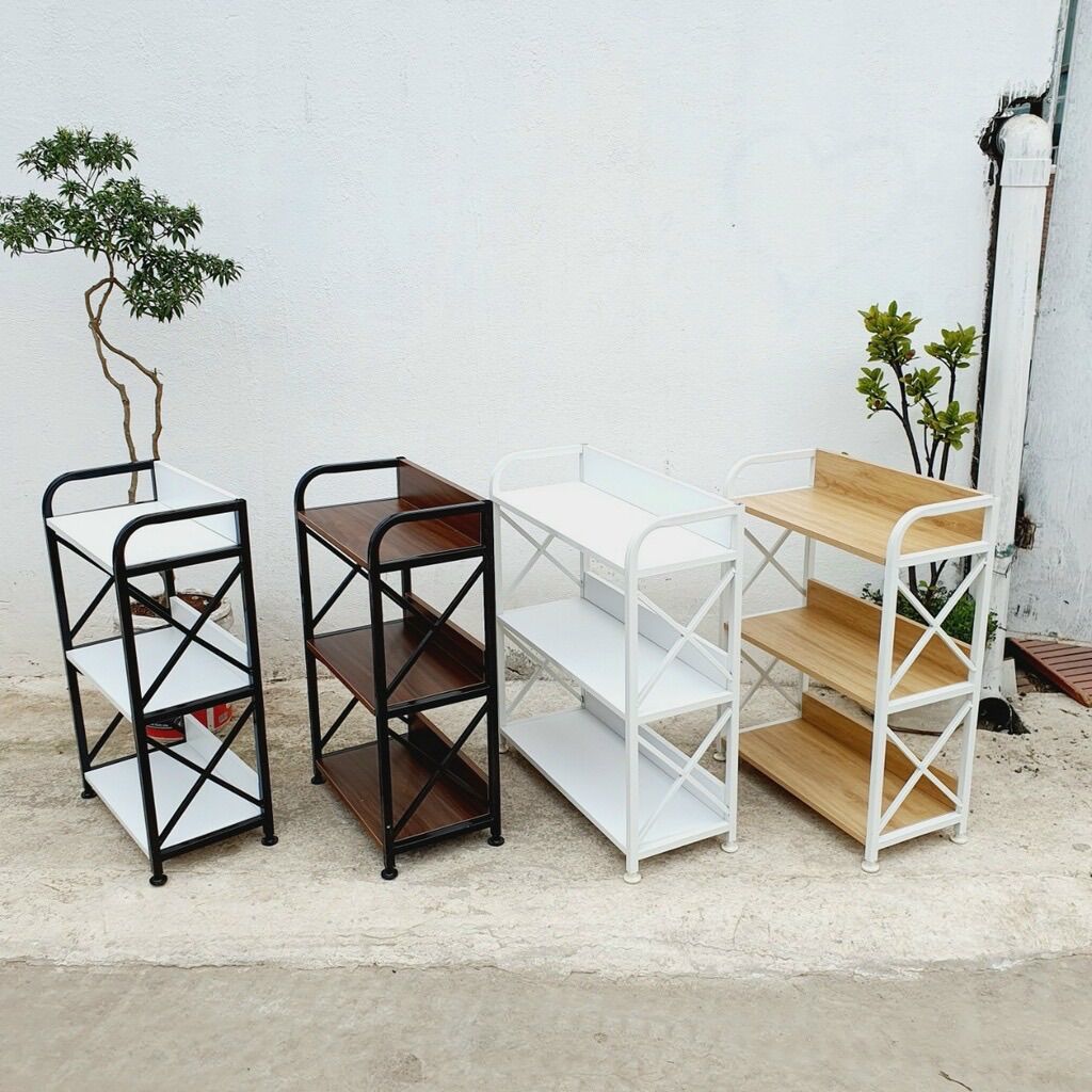 Kệ để đồ khung sắt sơn tĩnh điện 💖💖 mặt gỗ mdf phủ melamin bền đẹp