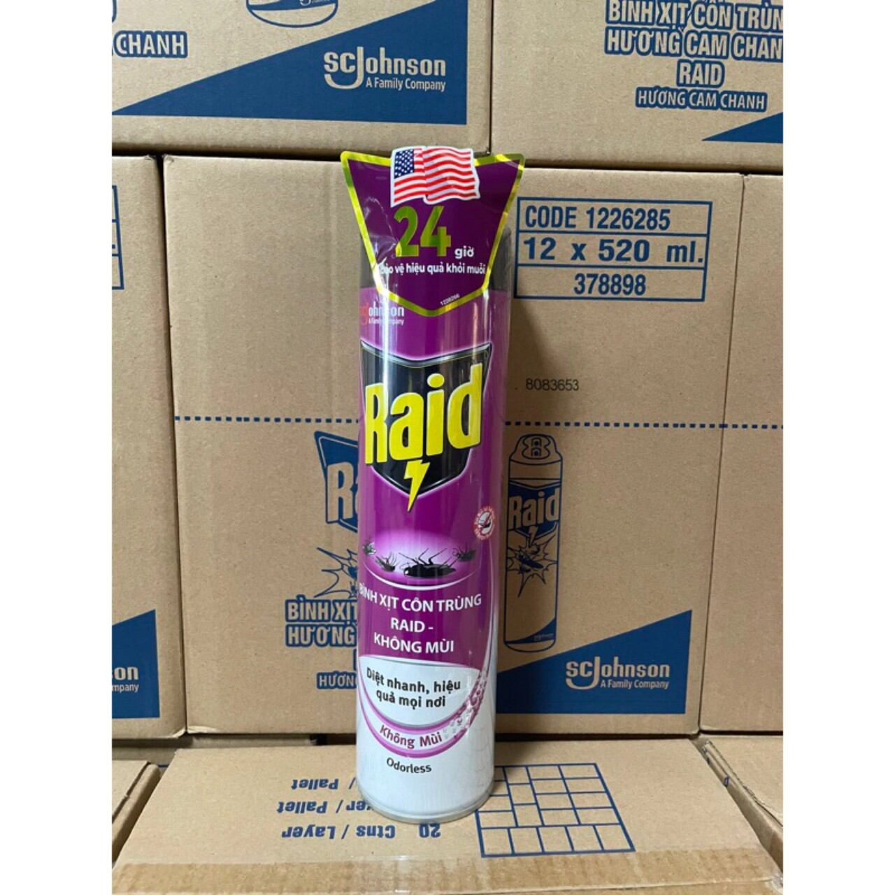 Bình xịt muỗi Raid 520ml