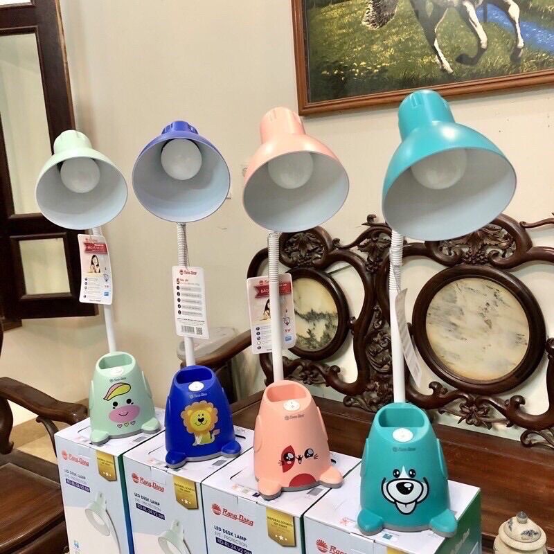 Đèn học để bàn rạng đông chống cận mẫu mới kèm bóng led 5w tiết kiệm điện năng, bảo vệ thị lực