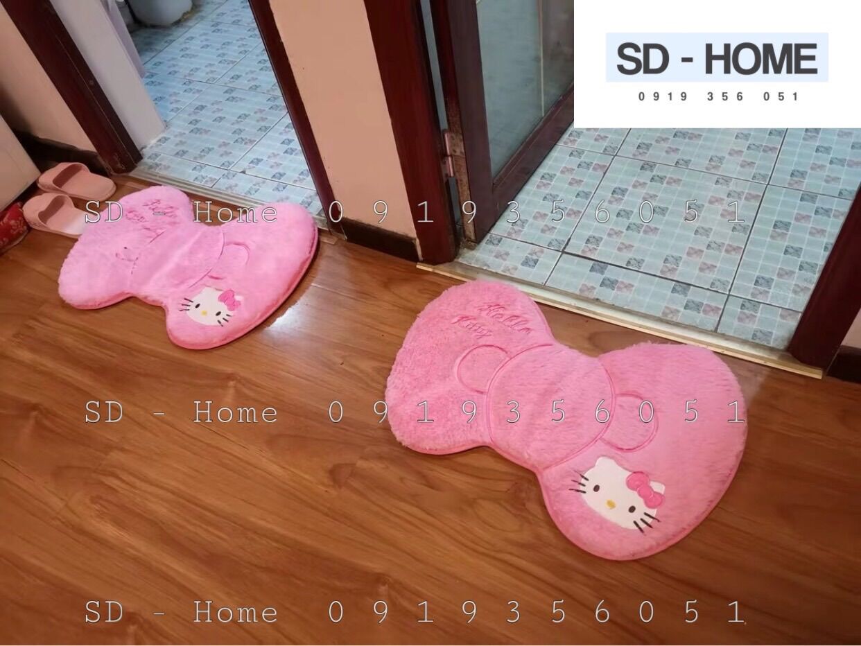 Thảm Dậm Chân Hình Nơ Kitty siêu dễ thương