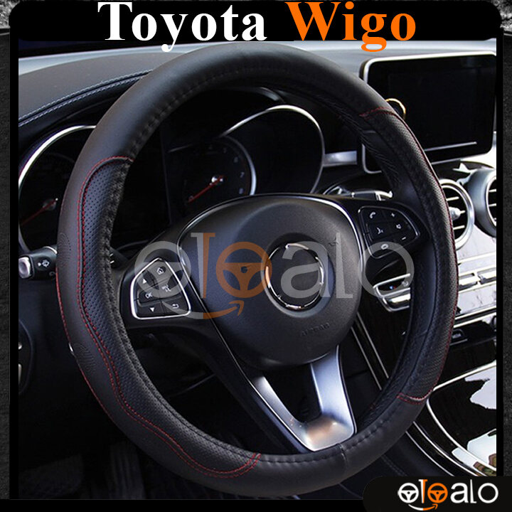 Bọc vô lăng xe ô tô Toyota Wigo Da PU CAO CẤP - OTOALO