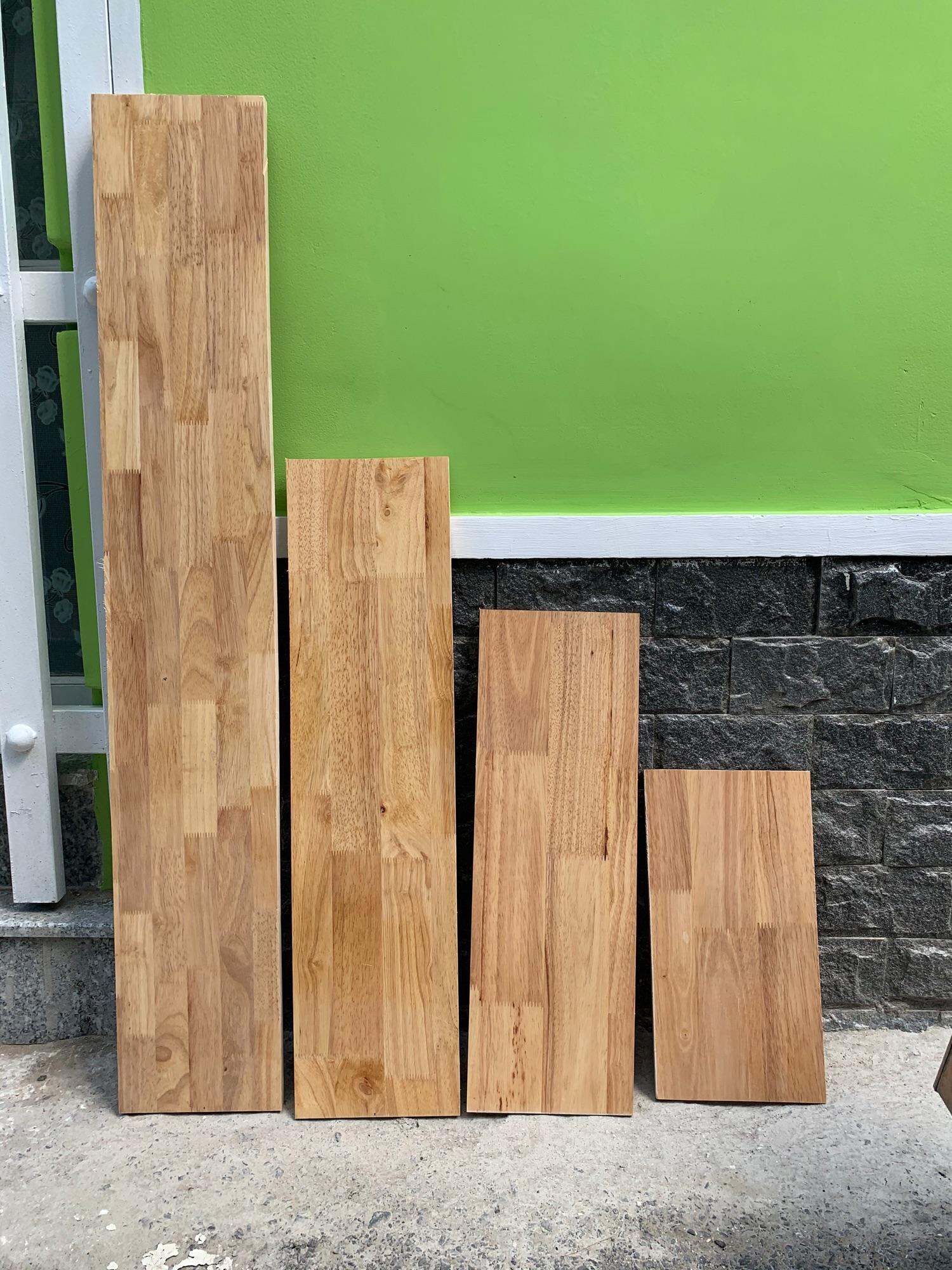 Tấm Gỗ làm kệ,gỗ làm tủ nhiều kích thước ,gỗ ghép cao su dày 12mm GỖ THỊT KHÔNG THẤM NƯỚC