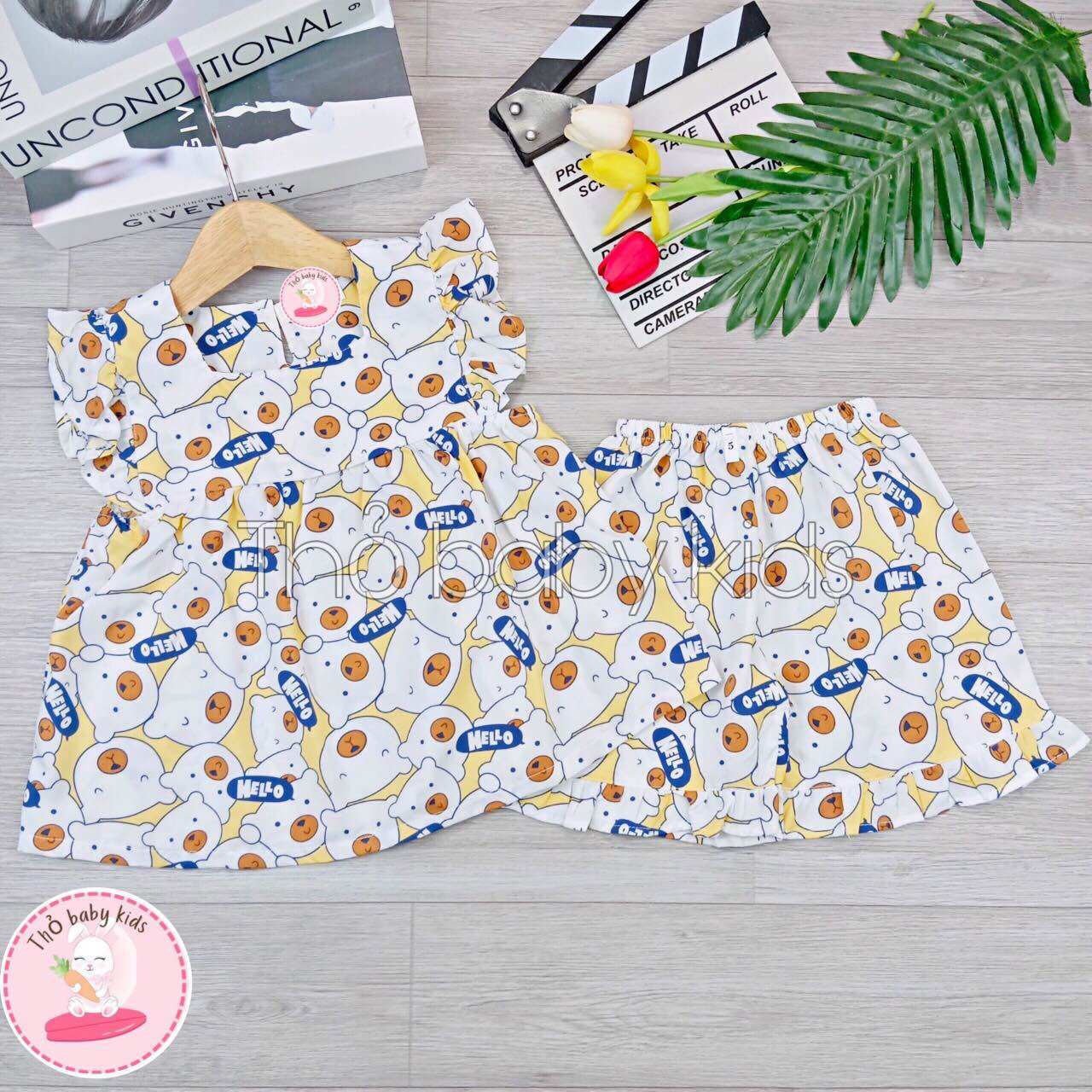 Bộ tole /lanh đùi bé gái, bộ tole bé gái shop thỏ baby kids