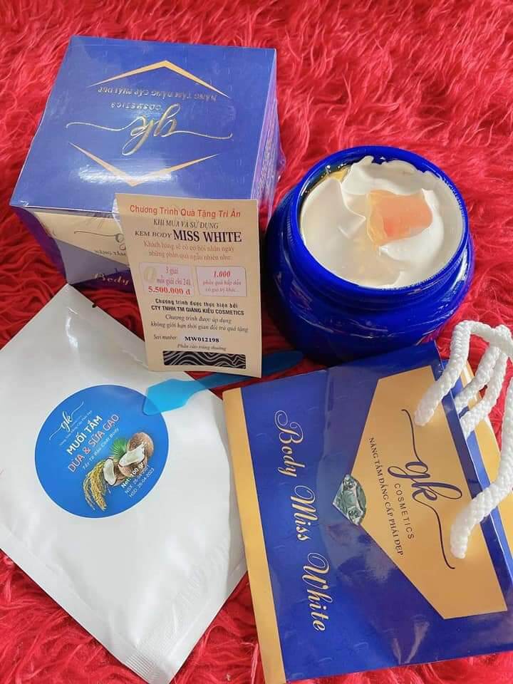 ( Chính Hãng ) Body Dương Da Miss White Chuẩn Hàng Cty Giáng Kiều Cosmetics