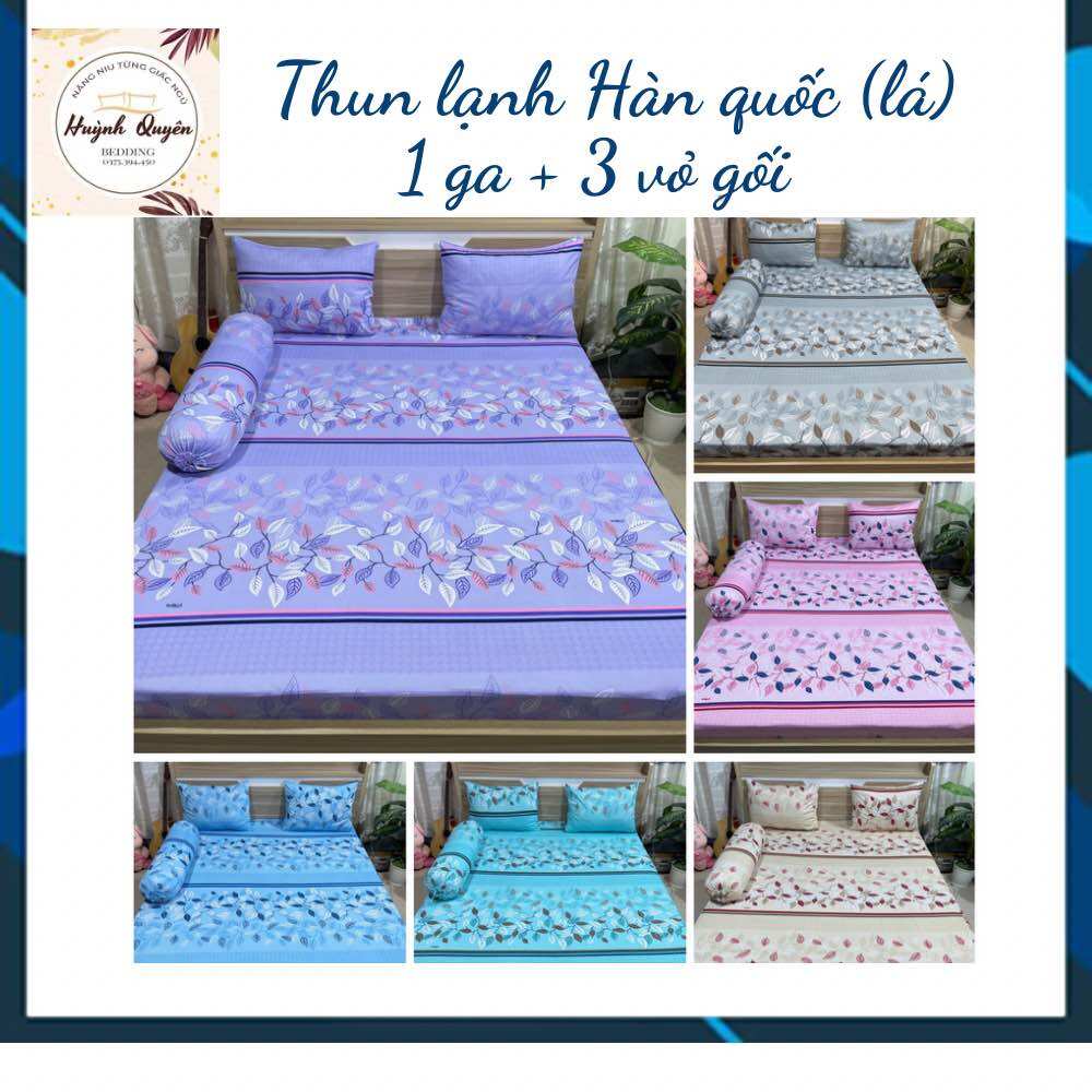Bộ drap ga thun hàn quốc 4 món mẫu mới