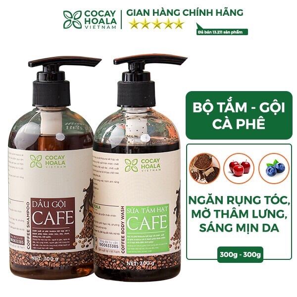 Bộ Tắm Gội Cocayhoala Cà Phê Làm Sạch Sâu 300G/Chai