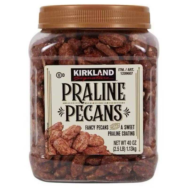 American Kirkland Praline Pecans Covered with Brown Sugar, 1130Gr Box - Date 08/27