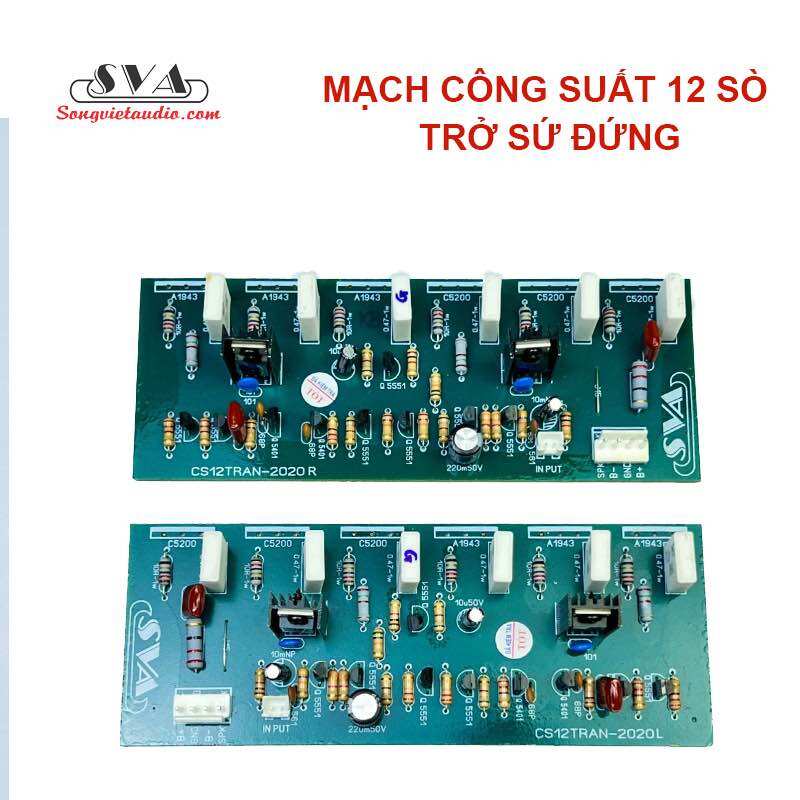 Mạch công suất 12 sò trở sứ đứng