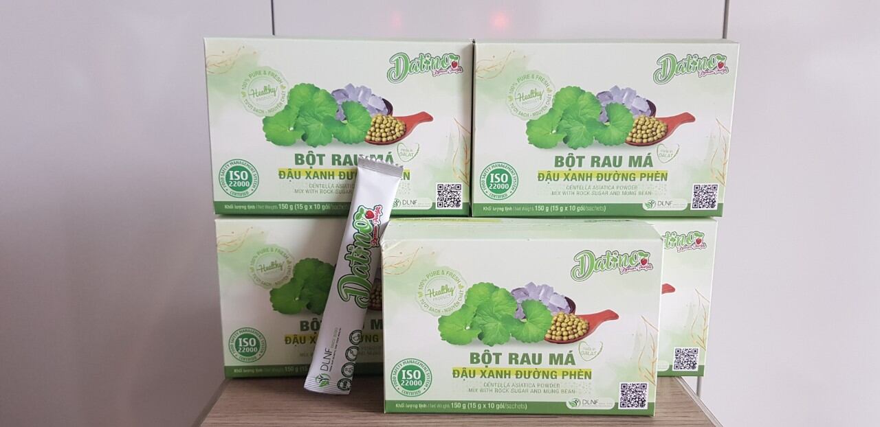COMBO 2 HỘP BỘT RAU MÁ ĐẬU XANH ĐƯỜNG PHÈN DATINO