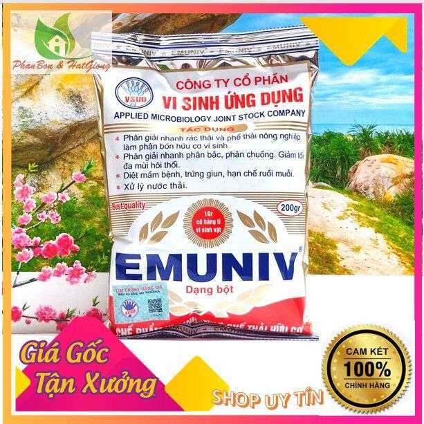 Chế phẩm vi sinh EM EMUNIV dùng ủ phân cá, ủ rác thải hữu cơ vi sinh, chuyển hóa phân bón
