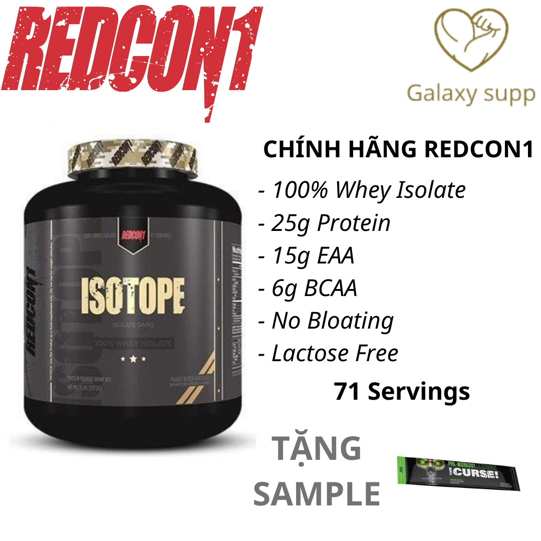 REDCON1 ISOTOPE Whey Protein 100% Isolate Hydrolyzed Tăng Cơ 71 Servings