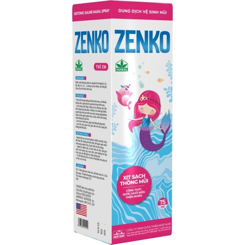 DUNG DỊCH VỆ SINH MŨI ZENKO chai 75ml