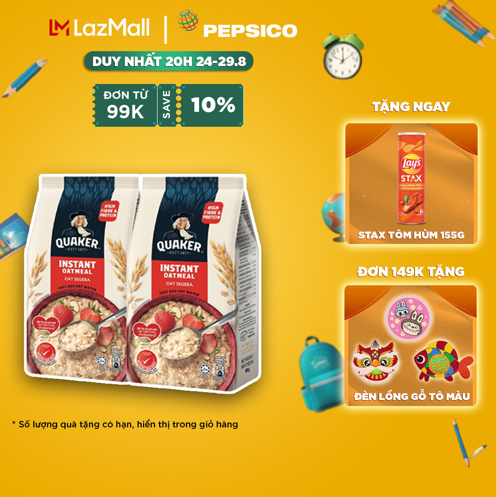 Combo 2 yến mạch ăn liền quaker 300gr