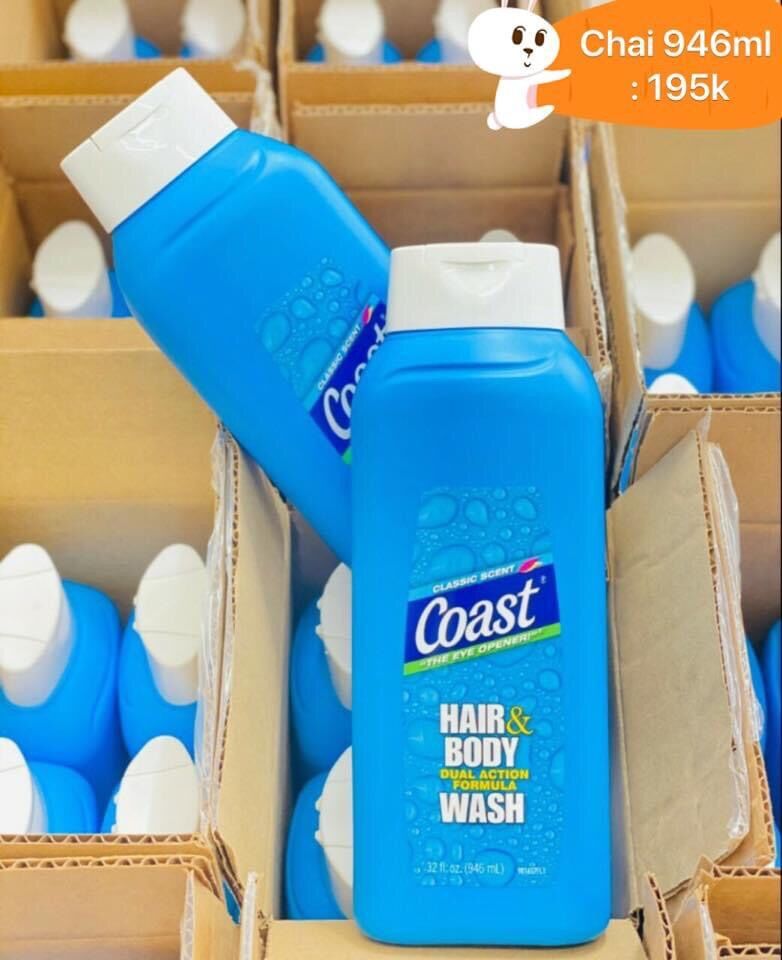 Sữa Tắm Gội Coast Mỹ 946ml 2 in 1